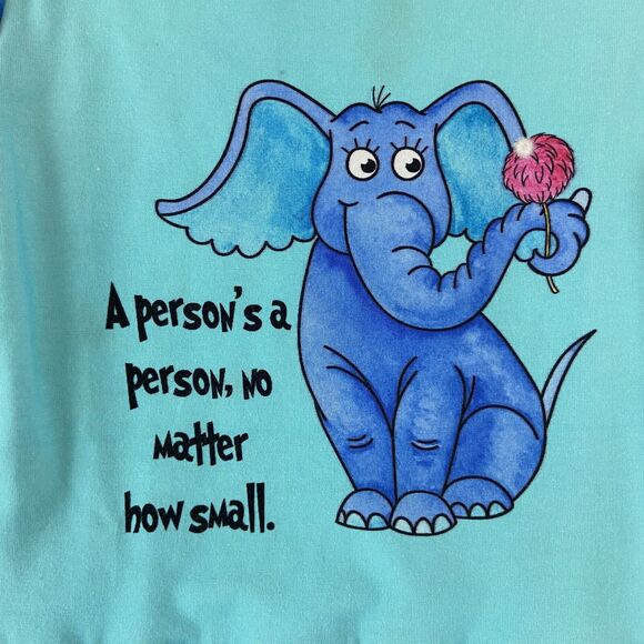 Simply Starlyn Designs 2 Piece‎ Set Girls 6 Blue Horton Hears A Who Elephant - Picture 2 of 4